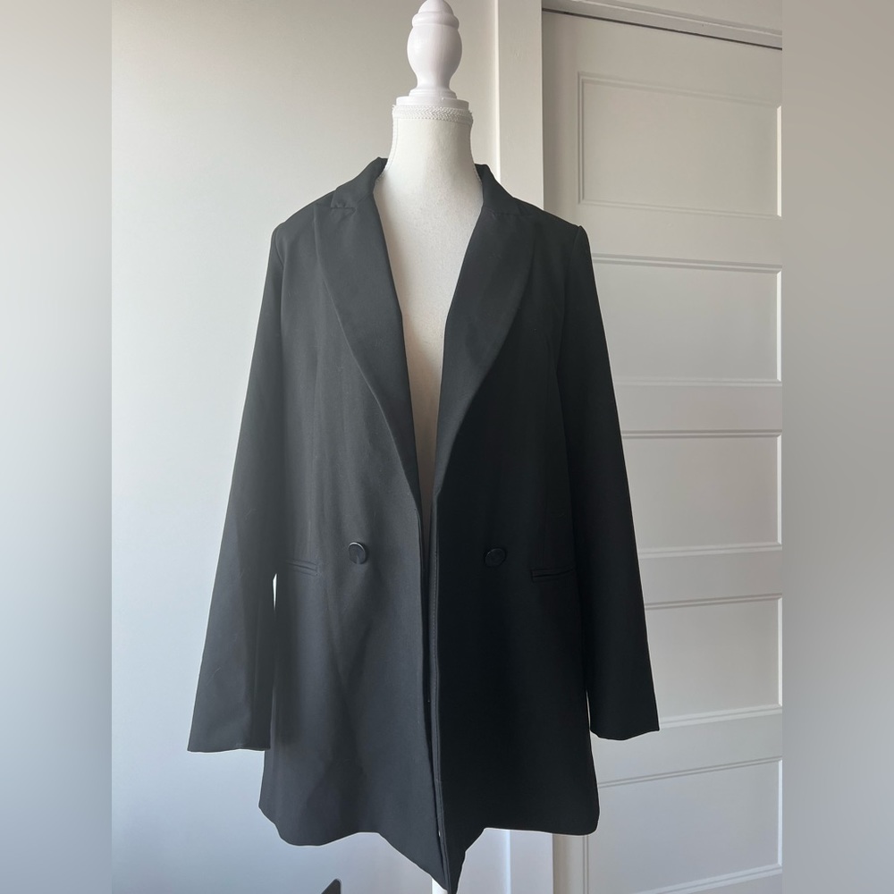 Oversized black blazer, size XS women